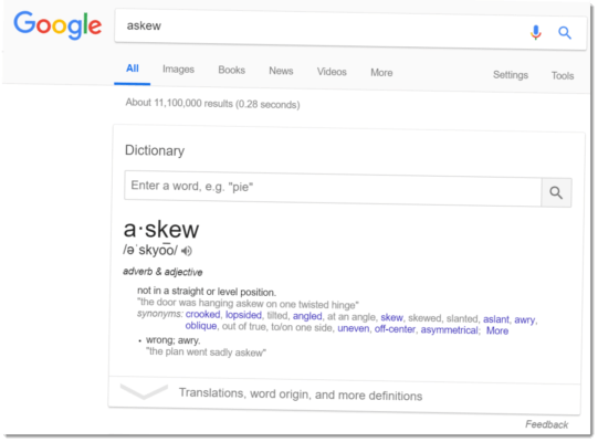 Google askew